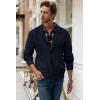 imageJMIERR Mens Casual Wool Blend Long Sleeve Shawl Collar Buttons Down Cable Knit Cardigan Sweater3 Blue