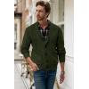 imageJMIERR Mens Casual Wool Blend Long Sleeve Shawl Collar Buttons Down Cable Knit Cardigan Sweater4 Green