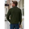 imageJMIERR Mens Casual Wool Blend Long Sleeve Shawl Collar Buttons Down Cable Knit Cardigan Sweater4 Green
