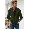 imageJMIERR Mens Casual Wool Blend Long Sleeve Shawl Collar Buttons Down Cable Knit Cardigan Sweater4 Green