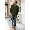 imageJMIERR Mens Casual Wool Blend Long Sleeve Shawl Collar Buttons Down Cable Knit Cardigan Sweater4 Green