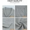 imageJMIERR Mens Casual Wool Blend Long Sleeve Shawl Collar Buttons Down Cable Knit Cardigan Sweater5 Light Grey