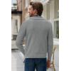 imageJMIERR Mens Casual Wool Blend Long Sleeve Shawl Collar Buttons Down Cable Knit Cardigan Sweater5 Light Grey