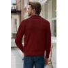 imageJMIERR Mens Casual Wool Blend Long Sleeve Shawl Collar Buttons Down Cable Knit Cardigan SweaterC Red