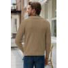 imageJMIERR Mens Casual Wool Blend Long Sleeve Shawl Collar Buttons Down Cable Knit Cardigan SweaterD Brown