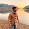 imageJMIERR Mens Casual Wool Blend Long Sleeve Shawl Collar Buttons Down Cable Knit Cardigan SweaterD Khaki