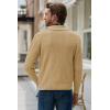 imageJMIERR Mens Casual Wool Blend Long Sleeve Shawl Collar Buttons Down Cable Knit Cardigan SweaterD Khaki