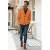 imageJMIERR Mens Casual Wool Blend Long Sleeve Shawl Collar Buttons Down Cable Knit Cardigan SweaterD Orange