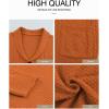 imageJMIERR Mens Casual Wool Blend Long Sleeve Shawl Collar Buttons Down Cable Knit Cardigan SweaterD Orange