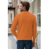 imageJMIERR Mens Casual Wool Blend Long Sleeve Shawl Collar Buttons Down Cable Knit Cardigan SweaterD Orange