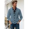imageJMIERR Mens Casual Wool Blend Long Sleeve Shawl Collar Buttons Down Cable Knit Cardigan SweaterD Sky Blue
