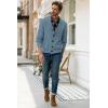 imageJMIERR Mens Casual Wool Blend Long Sleeve Shawl Collar Buttons Down Cable Knit Cardigan SweaterD Sky Blue