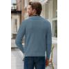 imageJMIERR Mens Casual Wool Blend Long Sleeve Shawl Collar Buttons Down Cable Knit Cardigan SweaterD Sky Blue