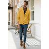 imageJMIERR Mens Casual Wool Blend Long Sleeve Shawl Collar Buttons Down Cable Knit Cardigan SweaterD Yellow
