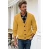 imageJMIERR Mens Casual Wool Blend Long Sleeve Shawl Collar Buttons Down Cable Knit Cardigan SweaterD Yellow