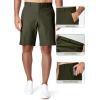 imageJMIERR Mens Chino Shorts Casual Summer 9quot Inch Stretch MoistureWicking Golf Dress Short with Zipper Pocket9 Dark Green