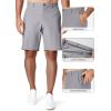 imageJMIERR Mens Chino Shorts Casual Summer 9quot Inch Stretch MoistureWicking Golf Dress Short with Zipper Pocket9 Grey