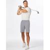 imageJMIERR Mens Chino Shorts Casual Summer 9quot Inch Stretch MoistureWicking Golf Dress Short with Zipper Pocket9 Grey