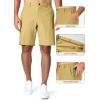 imageJMIERR Mens Chino Shorts Casual Summer 9quot Inch Stretch MoistureWicking Golf Dress Short with Zipper Pocket9 Khaki 2