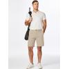 imageJMIERR Mens Chino Shorts Casual Summer 9quot Inch Stretch MoistureWicking Golf Dress Short with Zipper Pocket9 Khaki
