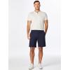 imageJMIERR Mens Chino Shorts Casual Summer 9quot Inch Stretch MoistureWicking Golf Dress Short with Zipper Pocket9 Navy Blue
