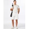 imageJMIERR Mens Chino Shorts Casual Summer 9quot Inch Stretch MoistureWicking Golf Dress Short with Zipper Pocket9 White