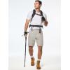 imageJMIERR Mens Hiking Cargo Shorts Casual Stretch Water Resistant QuickDry Lightweight Shorts Mens Golf Shorts with 5 PocketsApricot