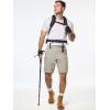 imageJMIERR Mens Hiking Cargo Shorts Casual Stretch Water Resistant QuickDry Lightweight Shorts Mens Golf Shorts with 5 PocketsMeadow Mist Green