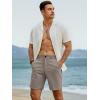 imageJMIERR Mens Hybrid Golf Shorts Casual Stretch QuickDry Flat Front Lightweight Wrinkle Free Dress Shorts with PocketDune