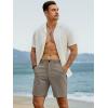 imageJMIERR Mens Hybrid Golf Shorts Casual Stretch QuickDry Flat Front Lightweight Wrinkle Free Dress Shorts with PocketParchment