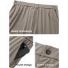 imageJMIERR Mens Hybrid Golf Shorts Casual Stretch QuickDry Flat Front Lightweight Wrinkle Free Dress Shorts with PocketParchment