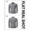 imageJMIERR Mens Knit Sweater Casual Shawl Collar Pullover Sweater Slim Fit Solid Color Fall Fashion Button Textured SweatersLight Grey
