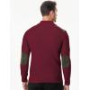 imageJMIERR Mens Quarter Zip Cable Knit Pullover Sweater Casual Long Sleeve Stand Collar SweatersRed Dahlia