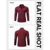 imageJMIERR Mens Quarter Zip Cable Knit Pullover Sweater Casual Long Sleeve Stand Collar SweatersRed Dahlia