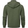 imageJMIERR Mens Quilted Hoodies Casual Long Sleeve QuarterZip Pullover Sweatshirt with PocketsZ Green