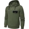 imageJMIERR Mens Quilted Hoodies Casual Long Sleeve QuarterZip Pullover Sweatshirt with PocketsZ Green