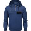 imageJMIERR Mens Quilted Hoodies Casual Long Sleeve QuarterZip Pullover Sweatshirt with PocketsZ Sail Blue