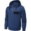 imageJMIERR Mens Quilted Hoodies Casual Long Sleeve QuarterZip Pullover Sweatshirt with PocketsZ Sail Blue