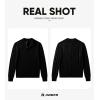 imageJMIERR Mens Wool Blend Cable Knit Sweater Casual Long Sleeve Button Stand Collar Old Money Pullover SweatersBlack