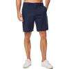 imageJMIERR Mens Casual 8quot Cotton Linen Shorts  Button Waist Summer Beach Shorts with PocketsNavy Blue