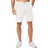 imageJMIERR Mens Casual 8quot Cotton Linen Shorts  Button Waist Summer Beach Shorts with PocketsWhite