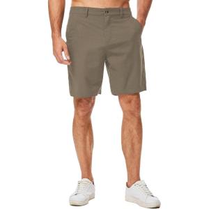 imageJMIERR Mens Casual 8quot Cotton Linen Shorts  Button Waist Summer Beach Shorts with PocketsLight Green