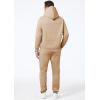 imageJMIERR Mens 2 Piece Outfits Hoodie Sweatshirt Tracksuit ampamp Joggers Sweatpants Sweatsuit SetBeige