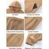 imageJMIERR Mens 2 Piece Outfits Hoodie Sweatshirt Tracksuit ampamp Joggers Sweatpants Sweatsuit SetBeige