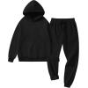 imageJMIERR Mens 2 Piece Outfits Hoodie Sweatshirt Tracksuit ampamp Joggers Sweatpants Sweatsuit SetBlack