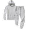 imageJMIERR Mens 2 Piece Outfits Hoodie Sweatshirt Tracksuit ampamp Joggers Sweatpants Sweatsuit SetLight Grey