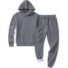 imageJMIERR Mens 2 Piece Outfits Hoodie Sweatshirt Tracksuit ampamp Joggers Sweatpants Sweatsuit SetMedium Grey