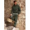 imageJMIERR Mens 2 Piece Outfits Hoodie Sweatshirt Tracksuit ampamp Joggers Sweatpants Sweatsuit SetMoss Green