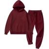 imageJMIERR Mens 2 Piece Outfits Hoodie Sweatshirt Tracksuit ampamp Joggers Sweatpants Sweatsuit SetRed