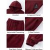 imageJMIERR Mens 2 Piece Outfits Hoodie Sweatshirt Tracksuit ampamp Joggers Sweatpants Sweatsuit SetRed